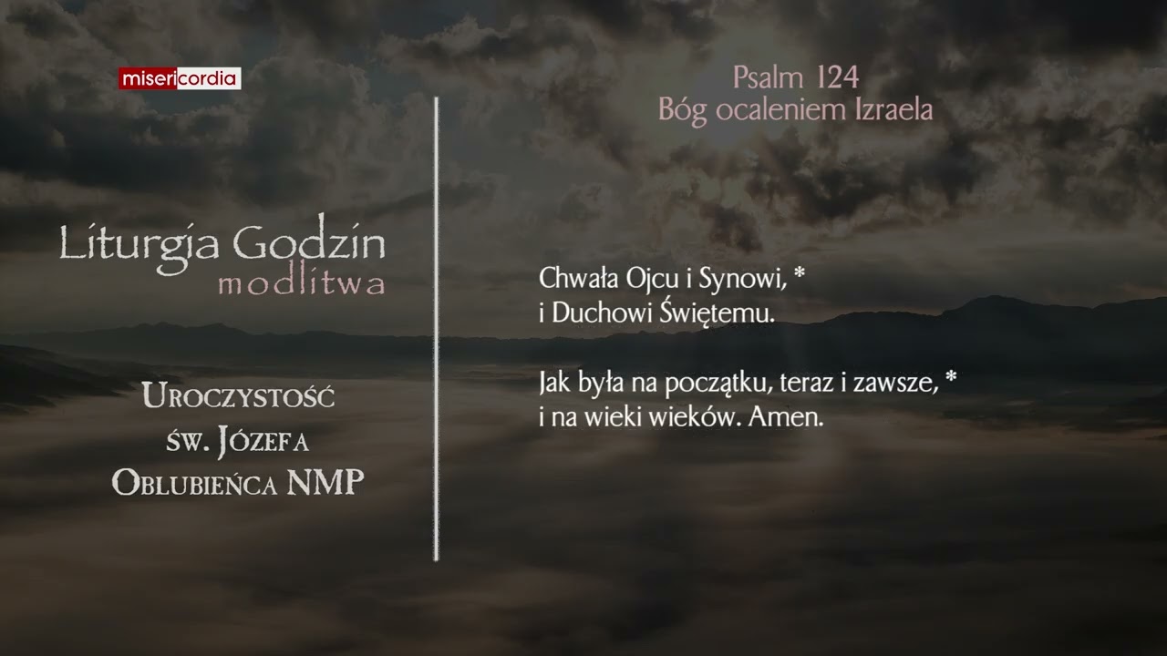 Liturgia Godzin | Modlitwa Południowa | Uroczystość św. Józefa, Oblubieńca NMP