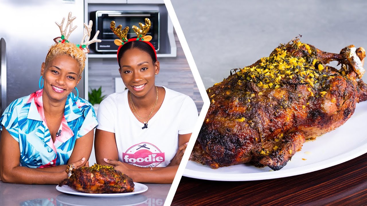 How To Roast A Whole Duck with Stuffing | Foodie Nation x Trini Food Designer - Arlene