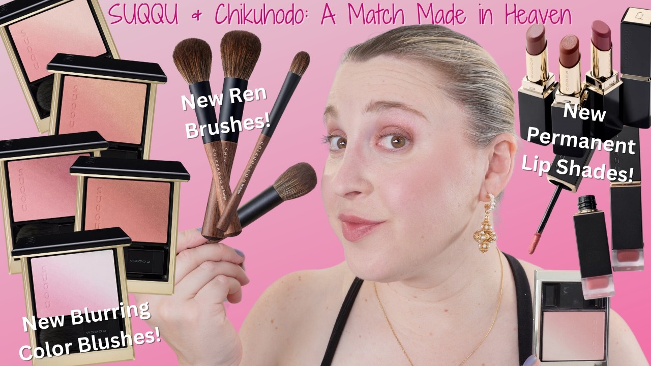 SUQQU Blurring Color Blushes & Fall Part 2 with New CHIKUHODO Ren Brushes | Swatches, Demos, Comps