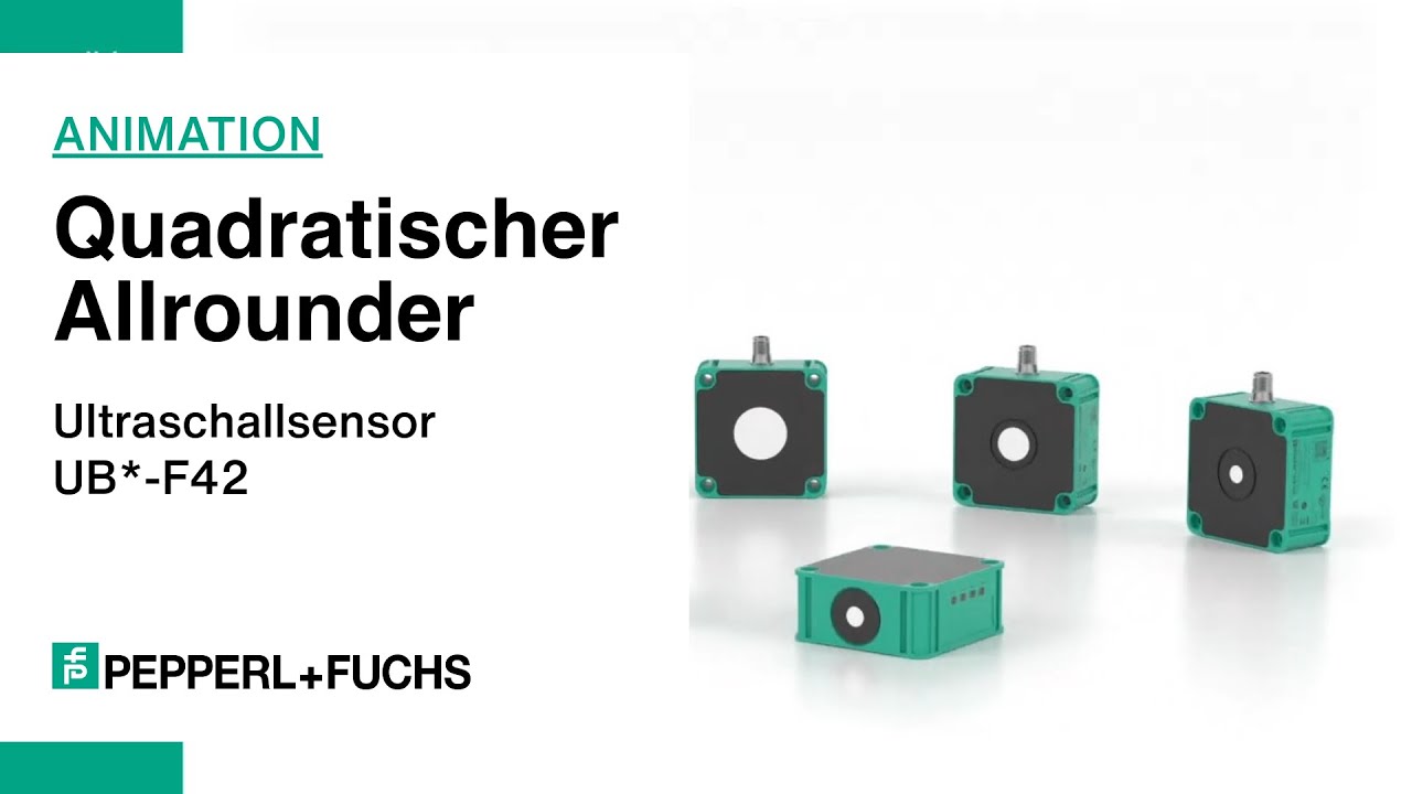 Ultraschallsensor UB*-F42 mit IO-Link: Quadratischer Allrounder