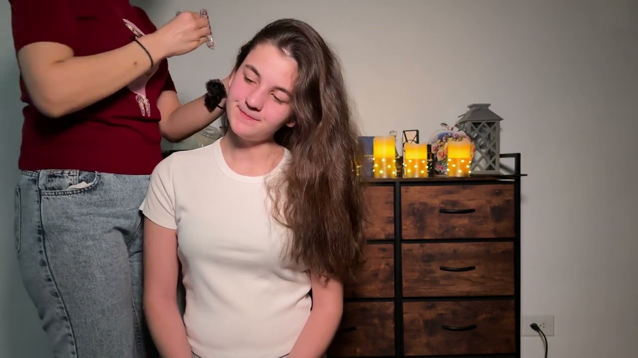ASMR Fabric Scratching Relaxing Hair Brushing