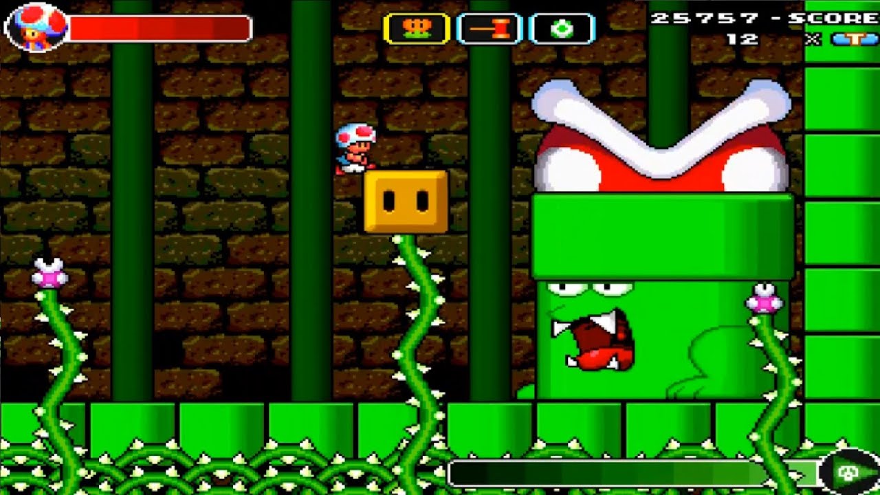 Toad Strikes Back HD 100% World 4: Pipe Land