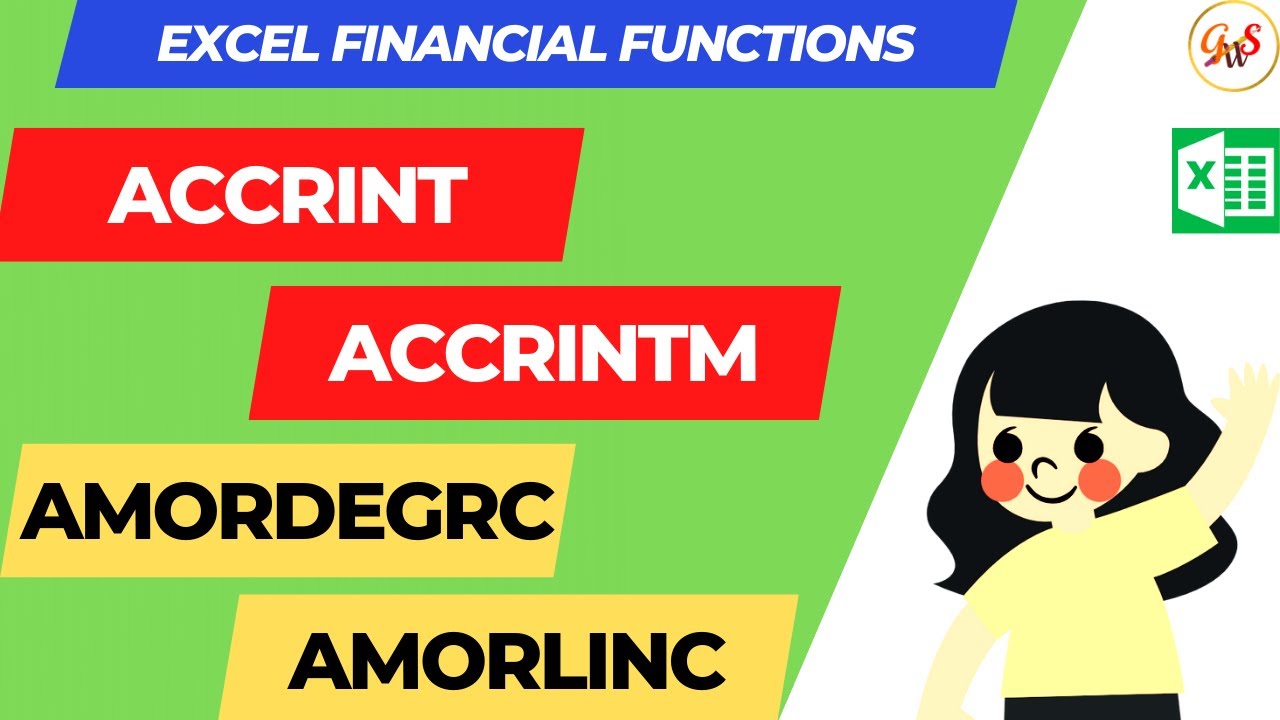 Microsoft Excel : Financial Functions in Excel | ACCRINT Formula in Excel | GrowWithSkills