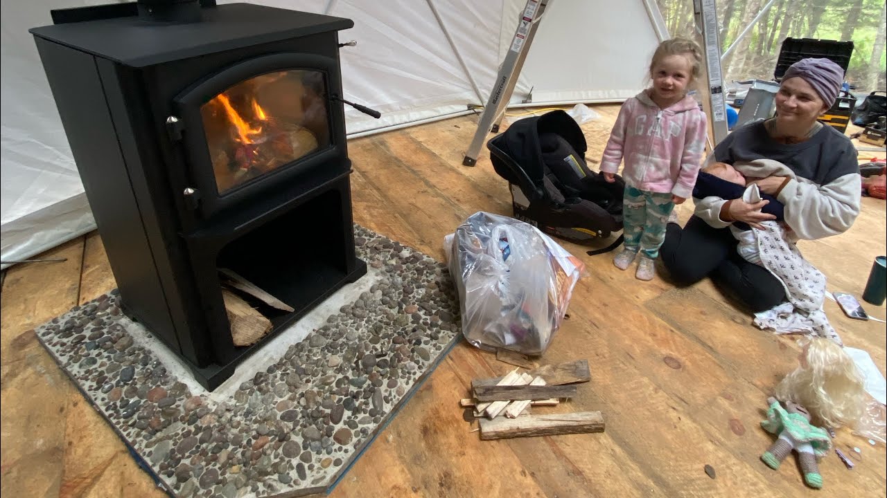How to make a hearth pad for wood stove! Step by step tutorial & explanation