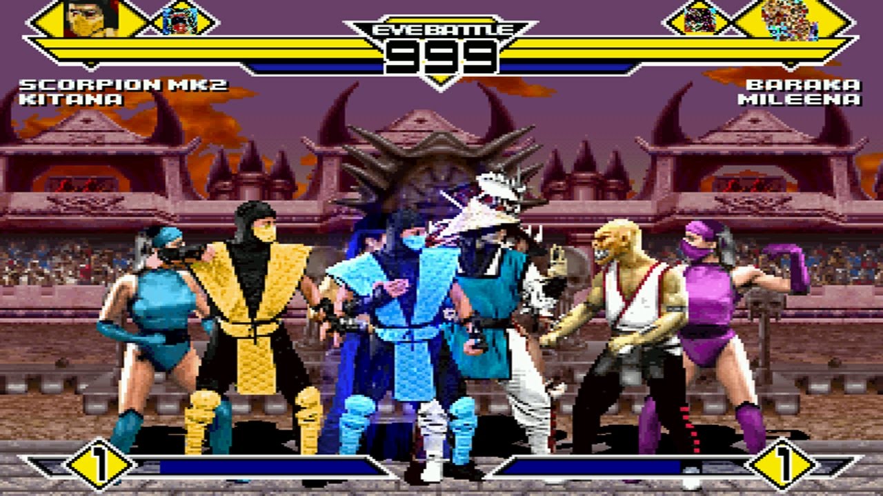 Mortal Kombat II Party 4v4 Patch MUGEN 1.0 Battle!!!