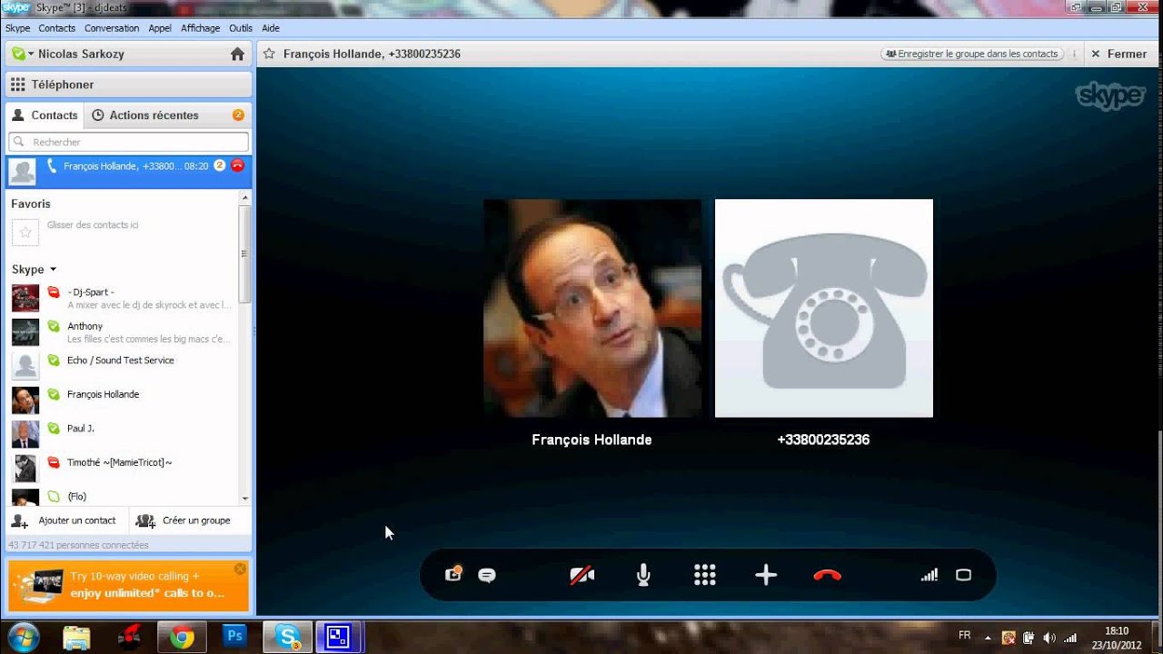 Canular téléphonique sur Skype