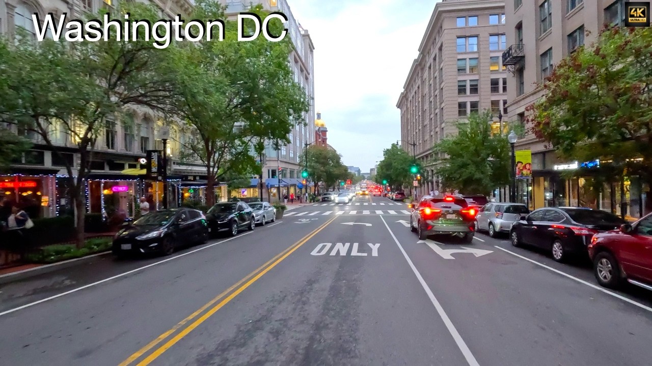 Rainy Evening Cruise Through DC | City Lights & Chill Beats