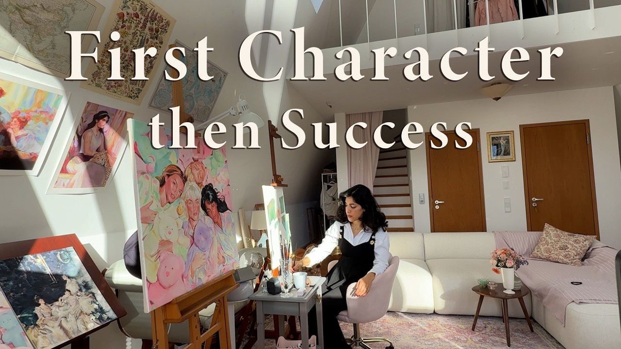 Why Building Character Comes Before Success 🌸 Watercolor and Oil Painting 🍵 Cozy Art Vlog