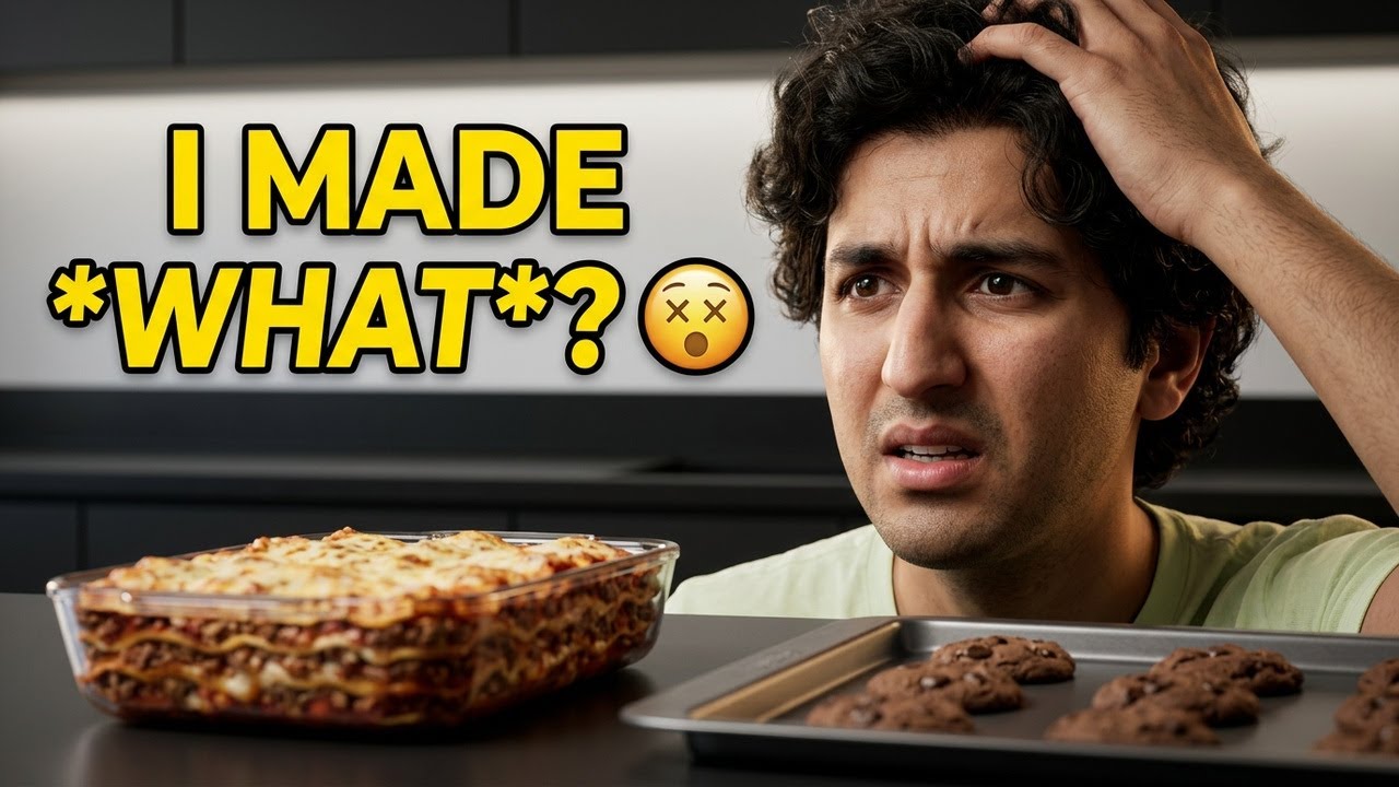 i baked double chocolate cookies and lasagna! indian cooking in usa