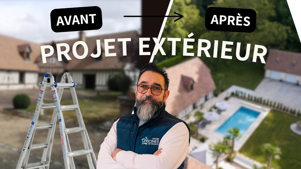 Rénovation extérieure avec piscine en Normandie : la magie Avant / Après par Jean-Philippe Vocisano