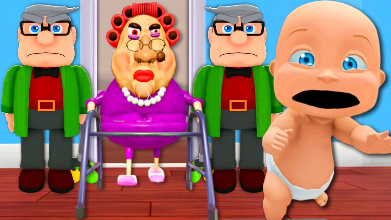 Baby Escapes 100 EVIL GRANDPARENTS!