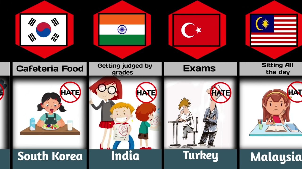 Why students hate school from different countries