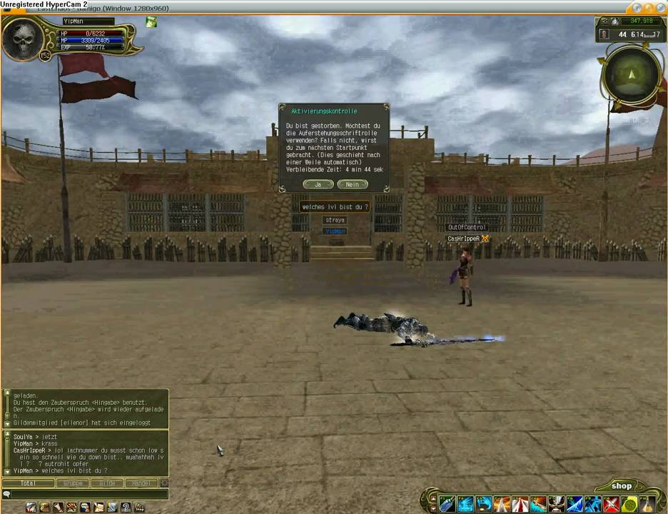 Last Chaos Germany LVL 152 vs 92 Autohit Demo in free pvp mode....