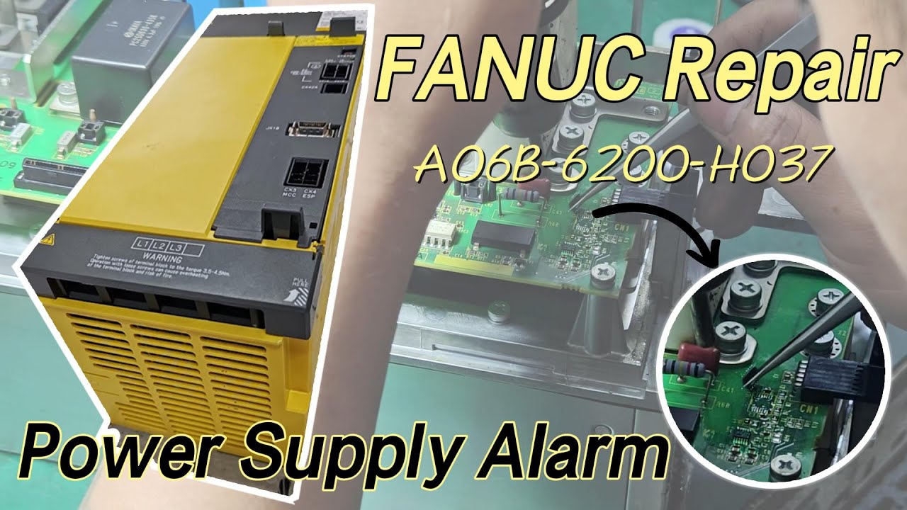FANUC Power Supply Repair – Alarm 02 (Fan Fault) | A06B-6200-H037