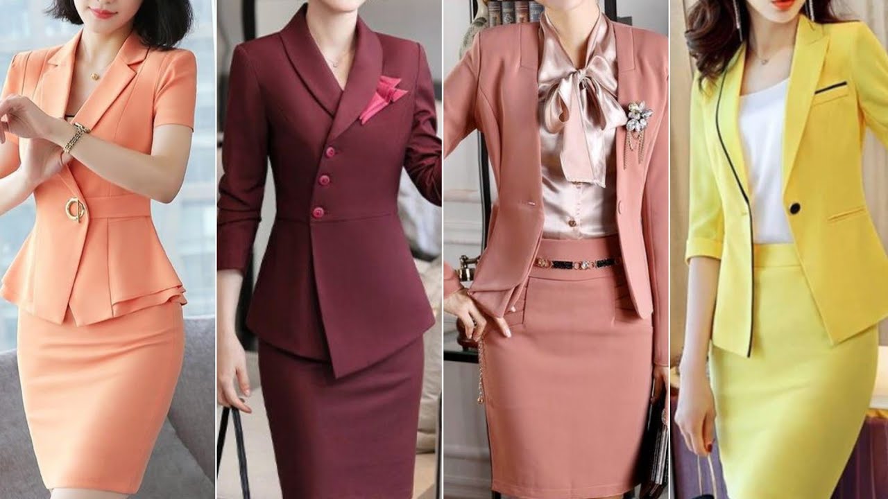 Elegant Skirt Suit Office Lady Formal Ruffle waist Full Sleeve 2023||Target OF Fashion
