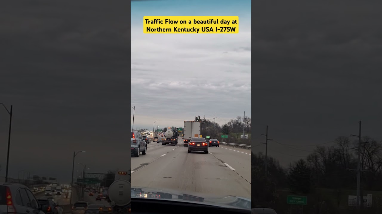 Traffic flow on a beautiful day @ Northern Kentucky USA I-275W #trafficflow #shortsfeed #shortsfeed