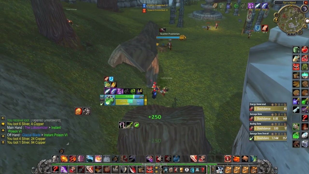 World Of Warcraft Classic - 60 Rogue - farming elites at Tyr's Hand