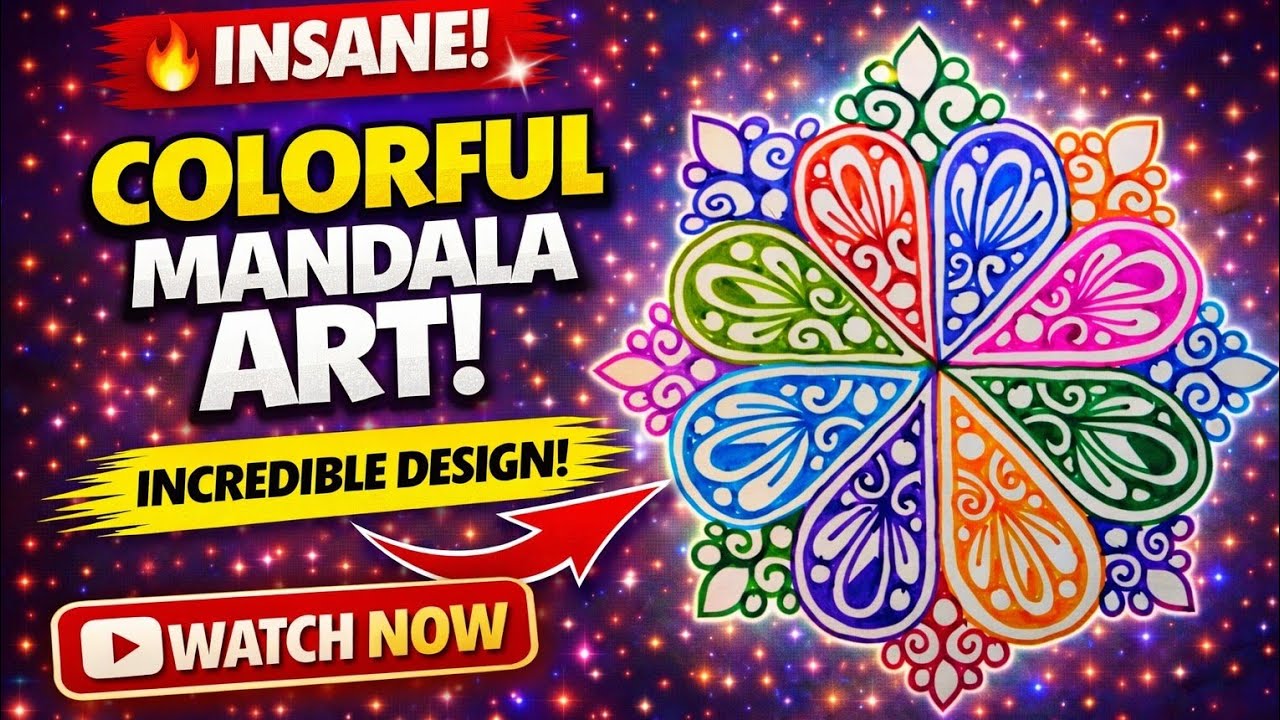Learn mandala with easy and simple steps Easy mandala for beginners #huezcolor#love#simple#easy