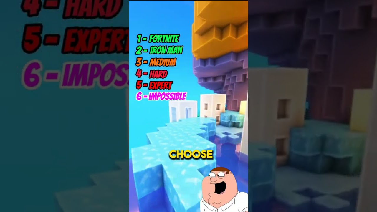 Peter Griffin Survival Game🚨💀 #familyguy #challenge #survival #petergriffin #game #quiz #minecraft
