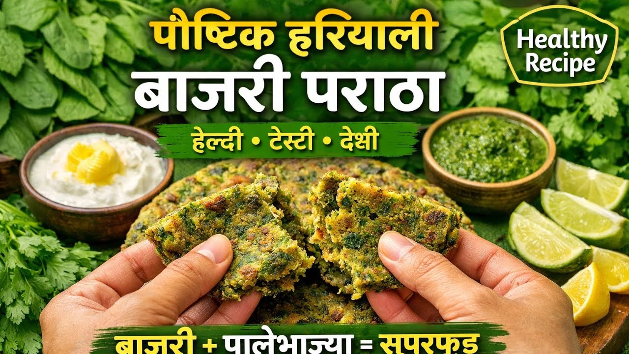 बाजरी आणि हिरव्या पालेभाज्यांचे पौष्टिक चवीष्ट पराठे