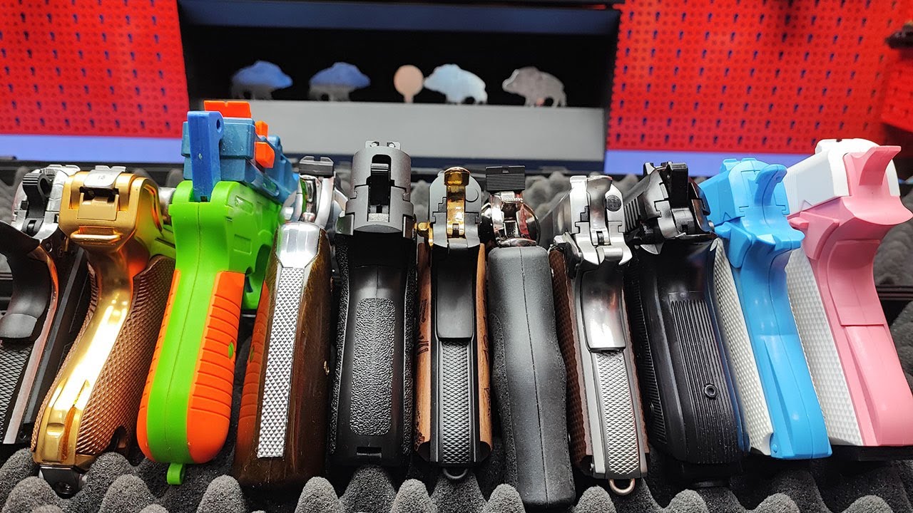 Gun Toys & Airsoft Gun 🔫! Reloading 11 Airsoft Military Guns - Box Of Toys