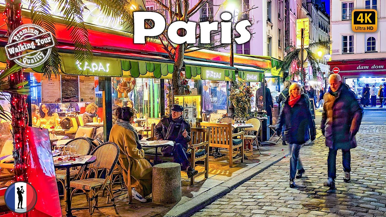 🇫🇷 Paris Quartier Latin, Fascinating Immersive Evening Walk, France 2024 [4K/60fps]