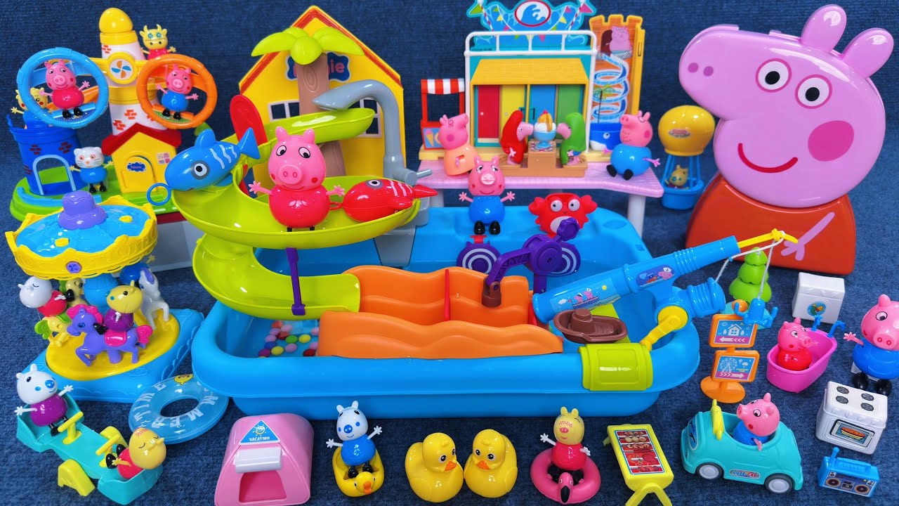 15 Minutes Satisfying with Unboxing Peppa Pig Water Park Super Slide Pool Playset ASMR｜Review Toys