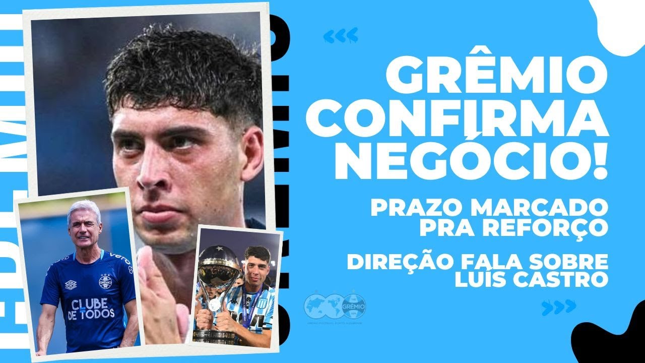 🚨GRÊMIO CONFIRMA NEGÓCIO | CHEGADA DE NOVO REFORÇO JÁ TEM DATA MARCADA | DIREÇÃO FALA SOBRE CASTRO