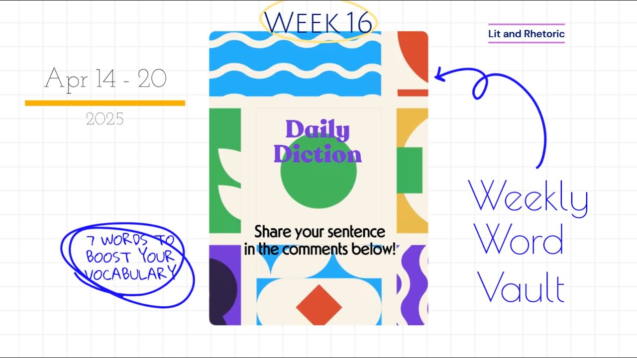 Weekly Word Vault: Week 16! 7 Must-Know Words to Elevate Your Vocabulary!