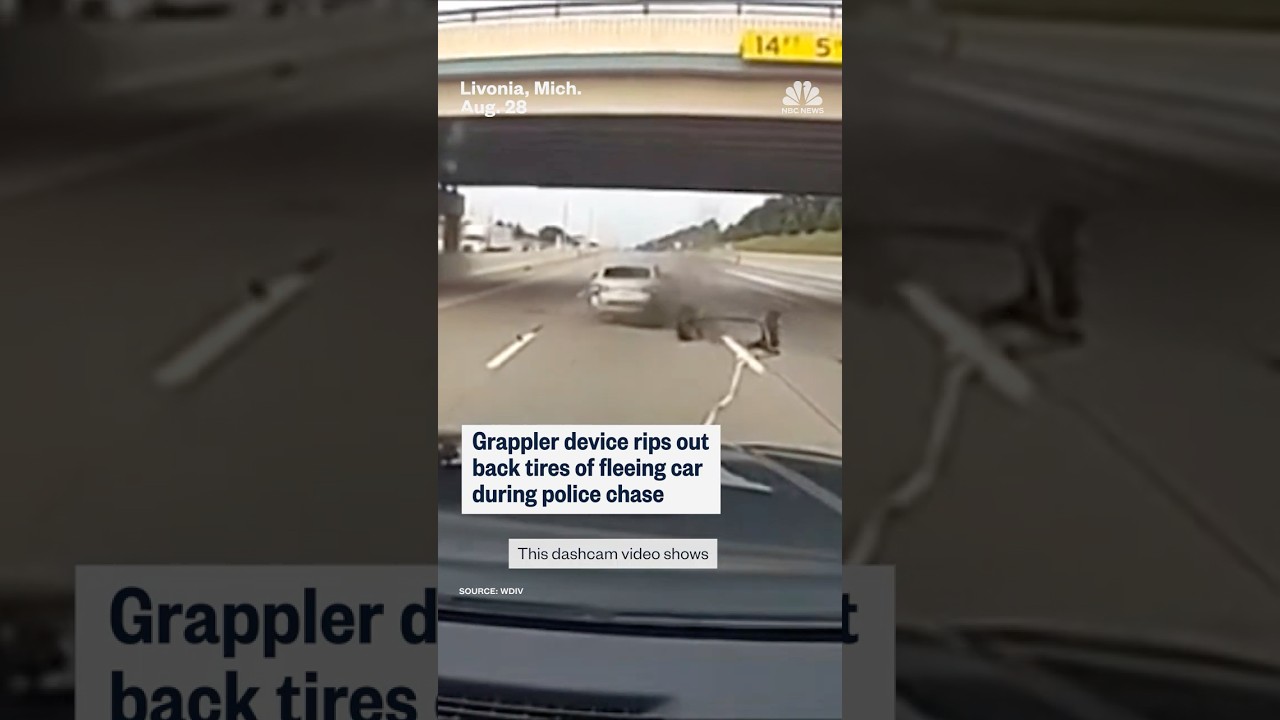 Video catches Grappler ripping out tires of fleeing car