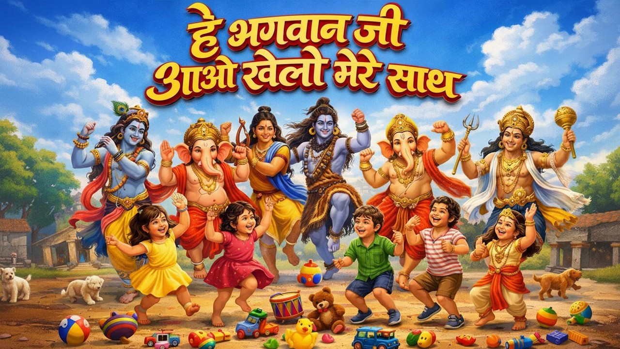 हे भगवान जी आओ खेलो मेरे साथ | Kids Bhakti Cartoon | Cute Bhakti Story for Kids | Bhakti Cartoon