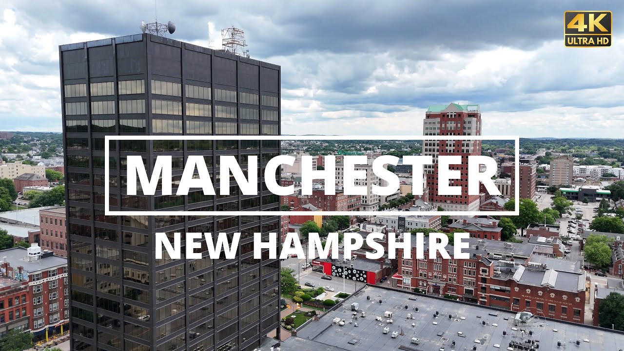 Manchester, New Hampshire - [4K] Drone Tour