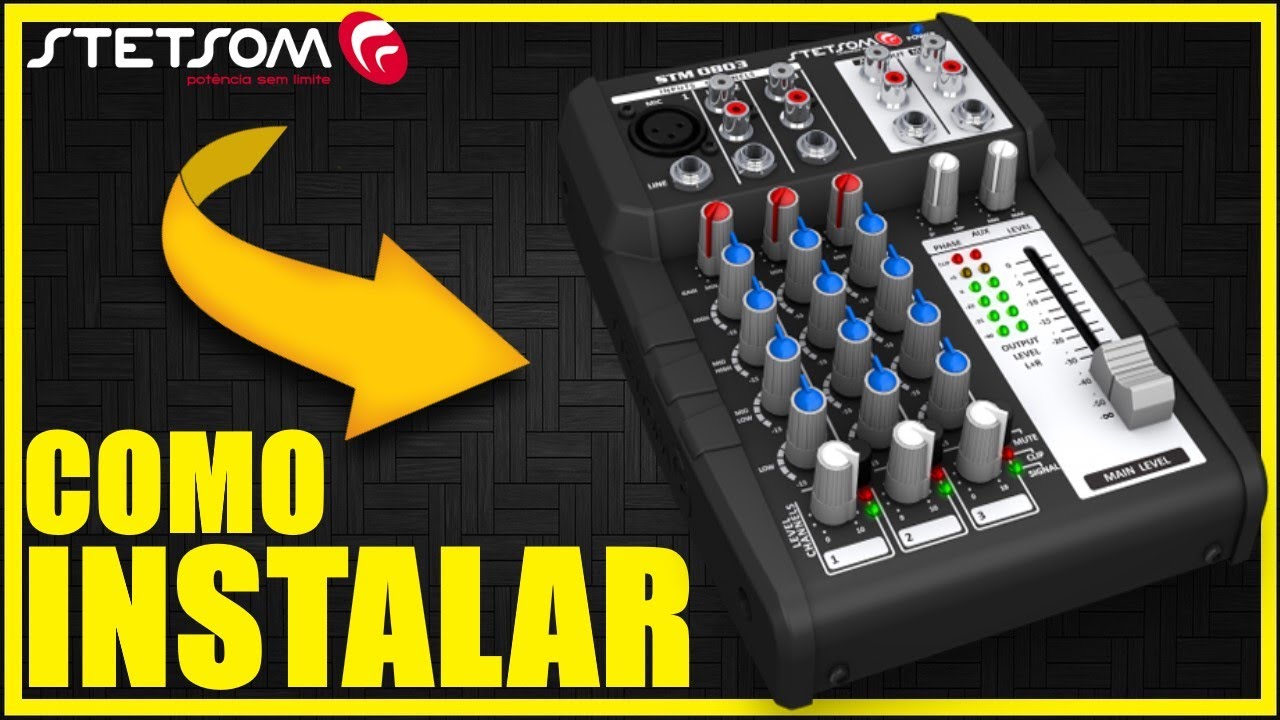 Como instalar Mesa de Som Automotiva STM 0803 #ALANROD