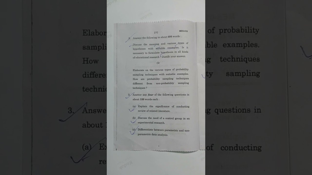 IGNOU / MES016 / JUNE SESSION/ 2023 / QUESTION PAPER / MA /EDUCATION/ MAEDU #exam #questionpaper #ma