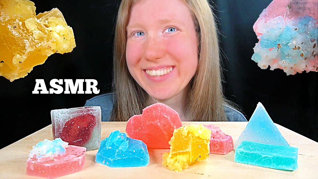 ASMR CRYSTAL GEM CANDY MUKBANG EATING SOUNDS
