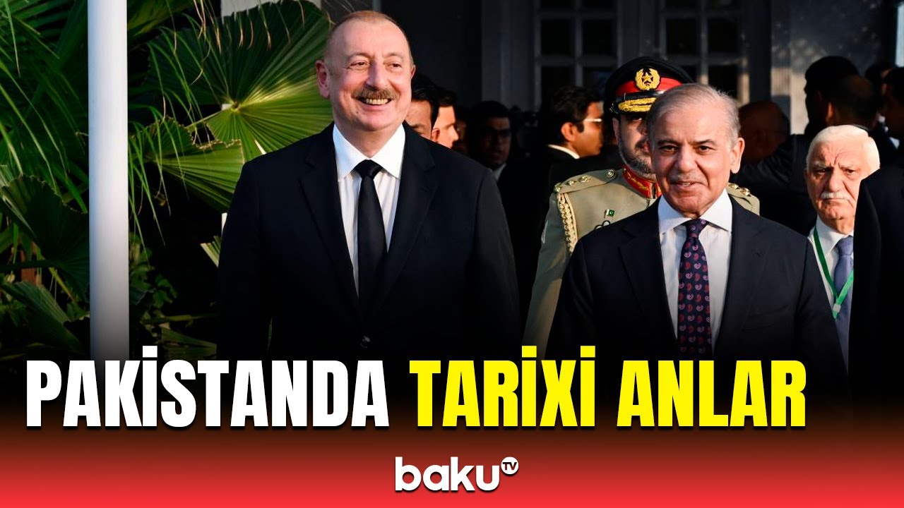 İlham Əliyevin Pakistanda rəsmi qarşılanma mərasimi