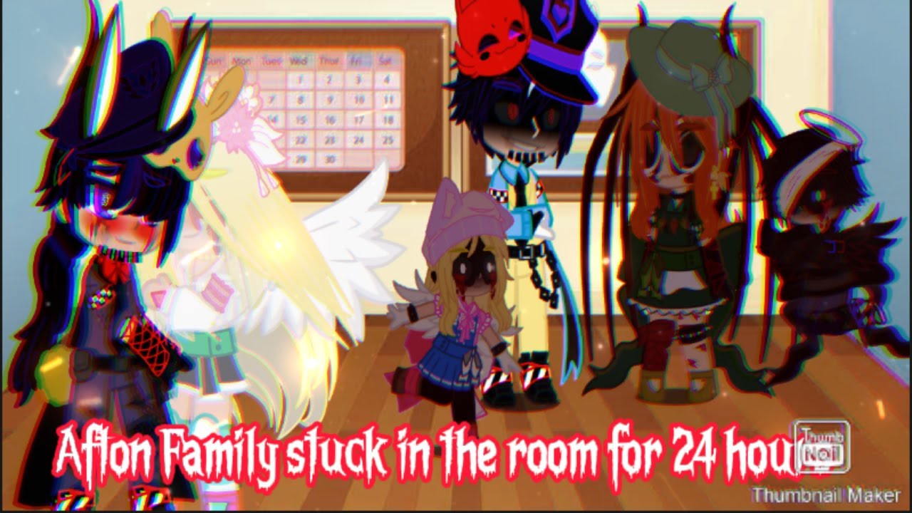 Afton Family stuck in the room for 24 hours | My 2nd Main AU Afton | Gacha Clue