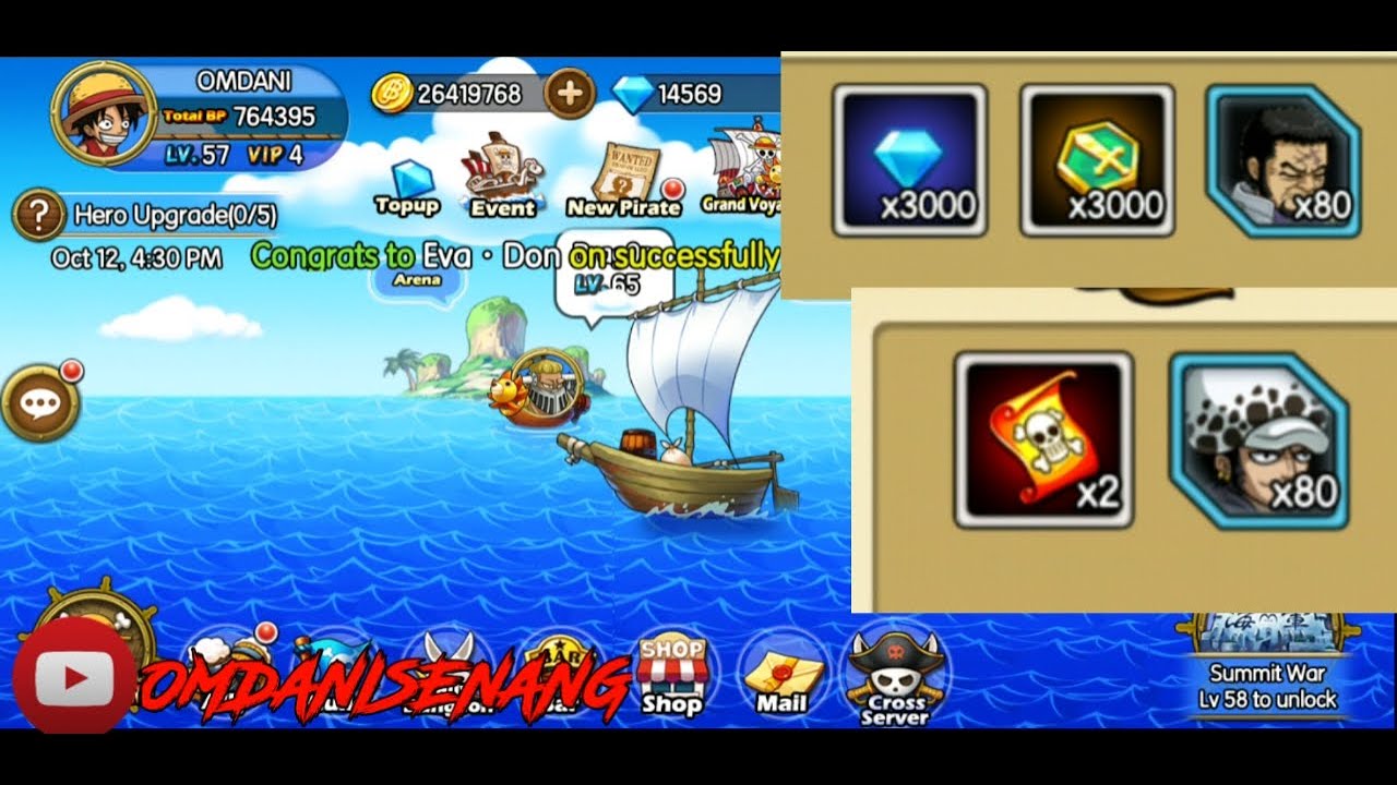 NEW CODE REDEEM SUNNY PIRATES 80 LAW & 80 FUJITORA
