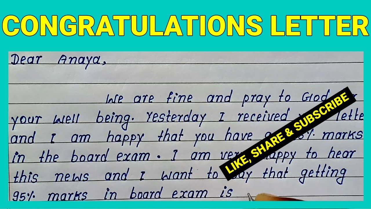 Write Congratulations Letter to Friend | Best English Congratulations Letter to Your Friend