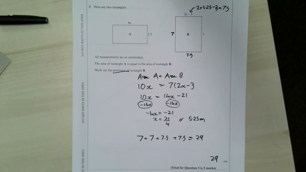Higher Paper 5 mock set 3 p2