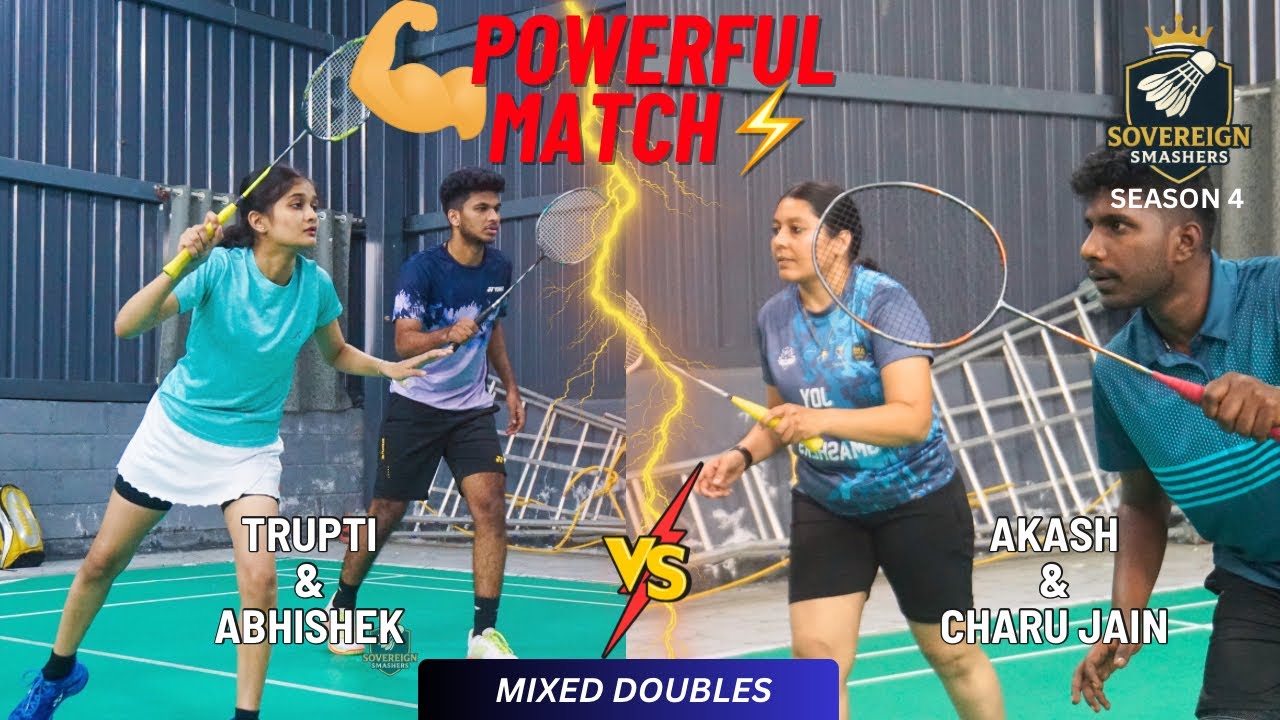 Trupti & Abhishek 🆚 Akash & Charu Jain | MIXED DOUBLES | Round Robin | Sovereign Smashers S4 🏸