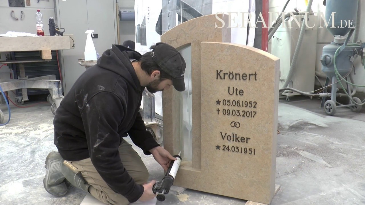 Moderner großer Doppelgrabstein 