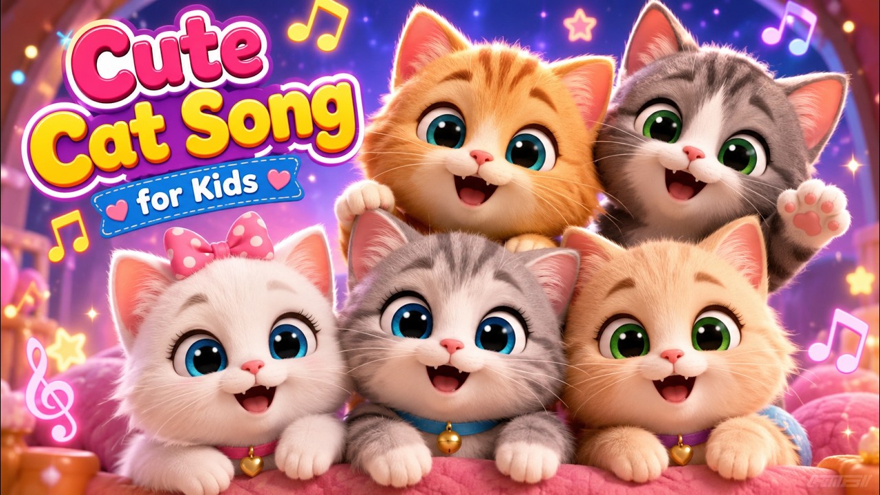 Sevimli Kedilerle Çocuk Şarkısı 🎵 Minik Kedim – Pixar 3D Animasyon