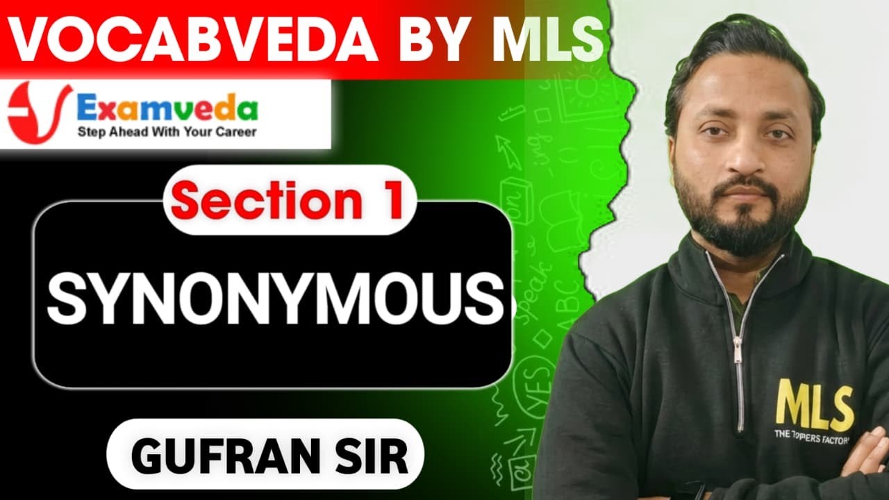 VocabVeda by MLS | ExamVeda Vocabulary Section-1 Part-3 | JMI BALLB, AMU BALLB, MHCET, OLET 2026