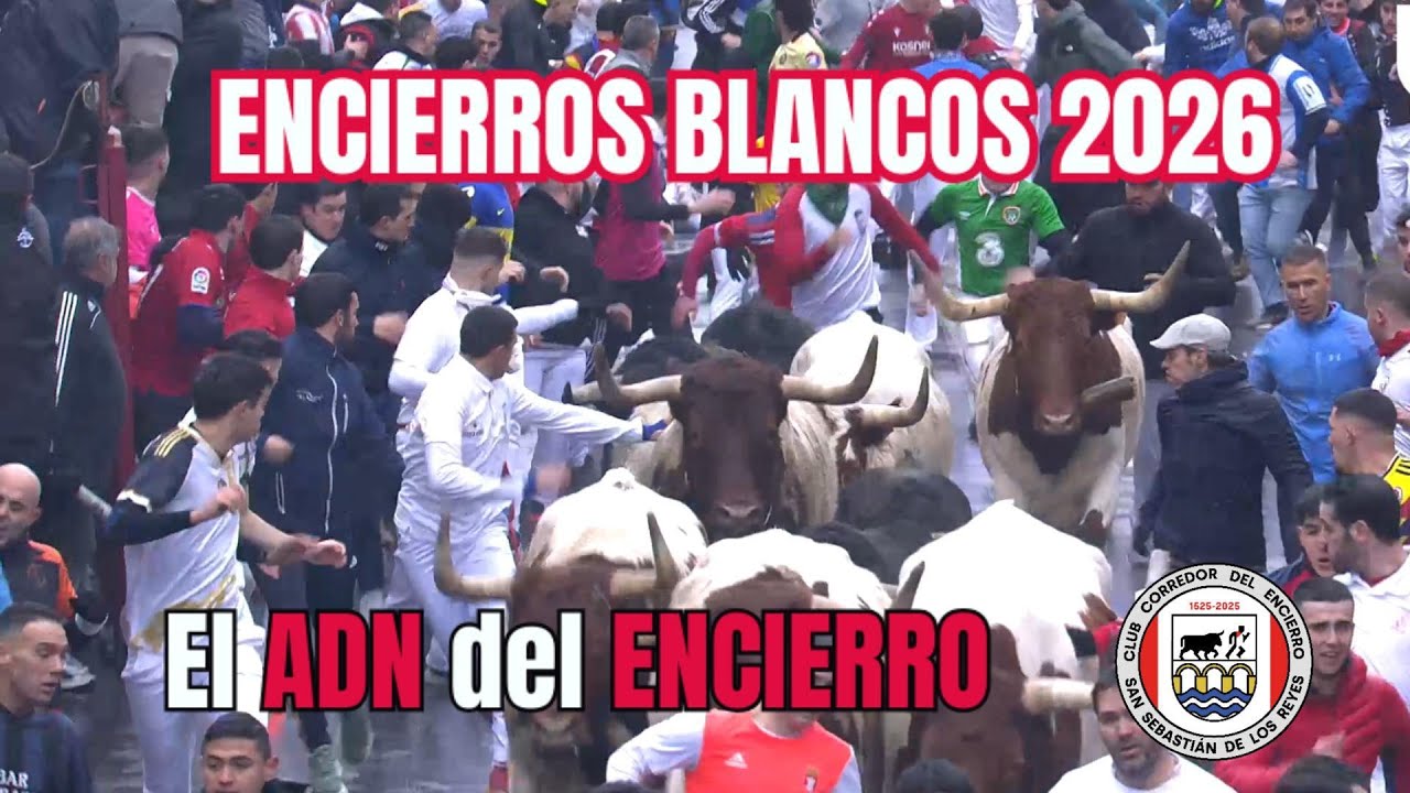 Encierros blancos San Sebastián de los Reyes 2026, encierro del domingo 18 de enero
