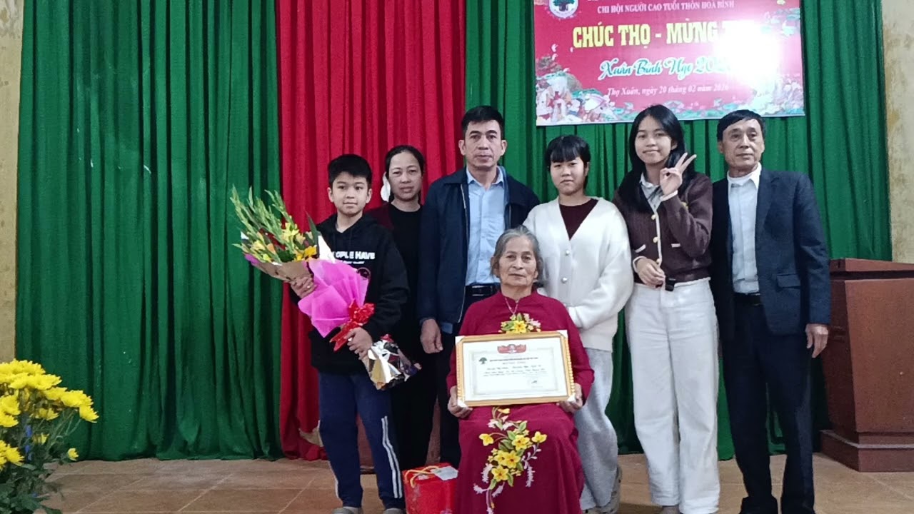Chúc thọ, mừng thọ xuân 2026 của thôn Hoà Bình xã Thọ Xuân tỉnh Thanh Hóa 