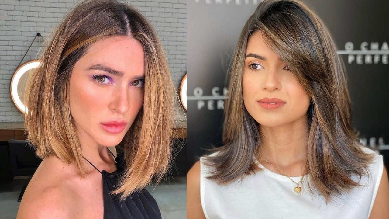 CORTES DE CABELOS FEMININOS l CORTE LONG MÉDIO 2022 - Moda Cabelo