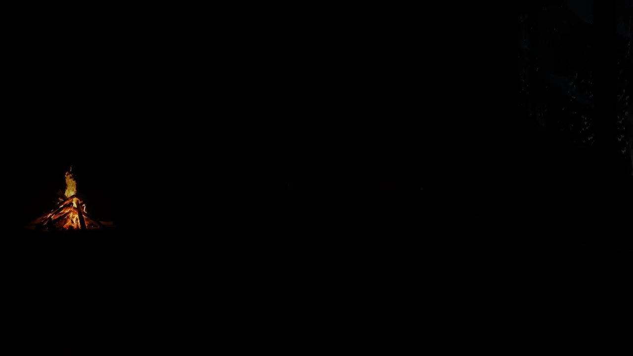 Rainy Night in a Dark Bedroom 🔥🌧️ Gentle Rain and Fireplace Glow for Anxiety Relief & Sleep