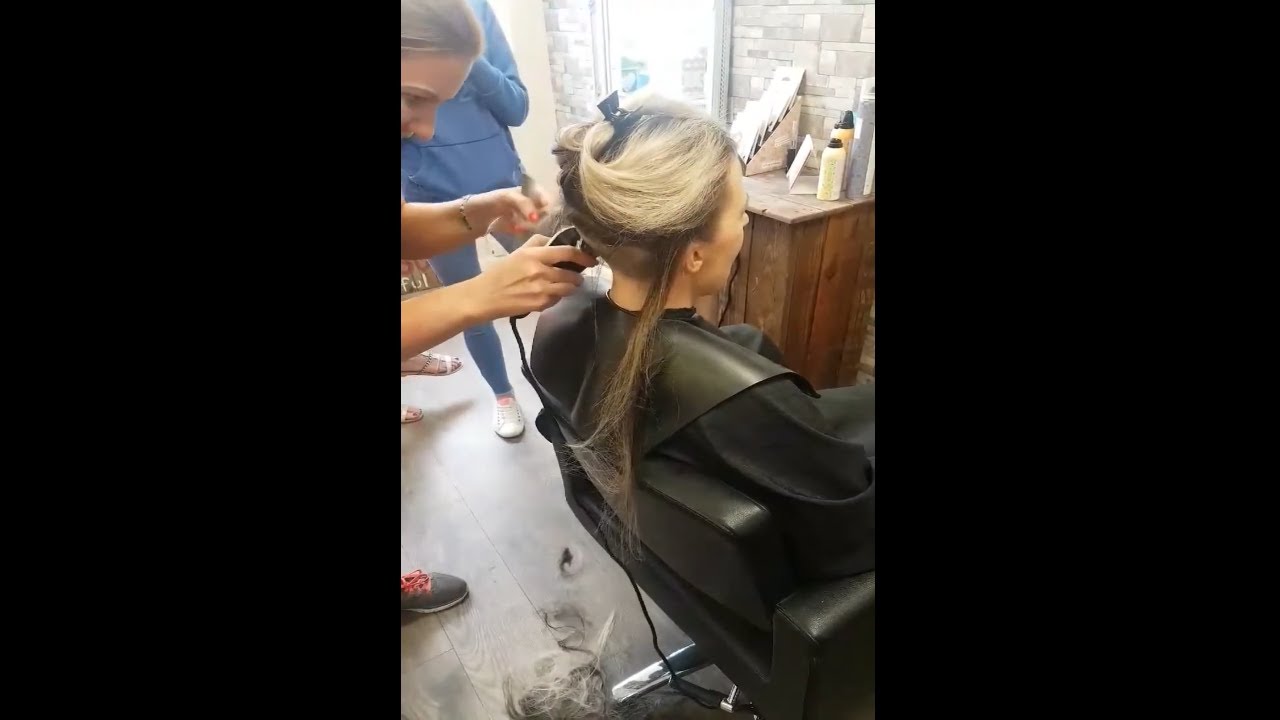 Clare braves head shave for charity by barberette