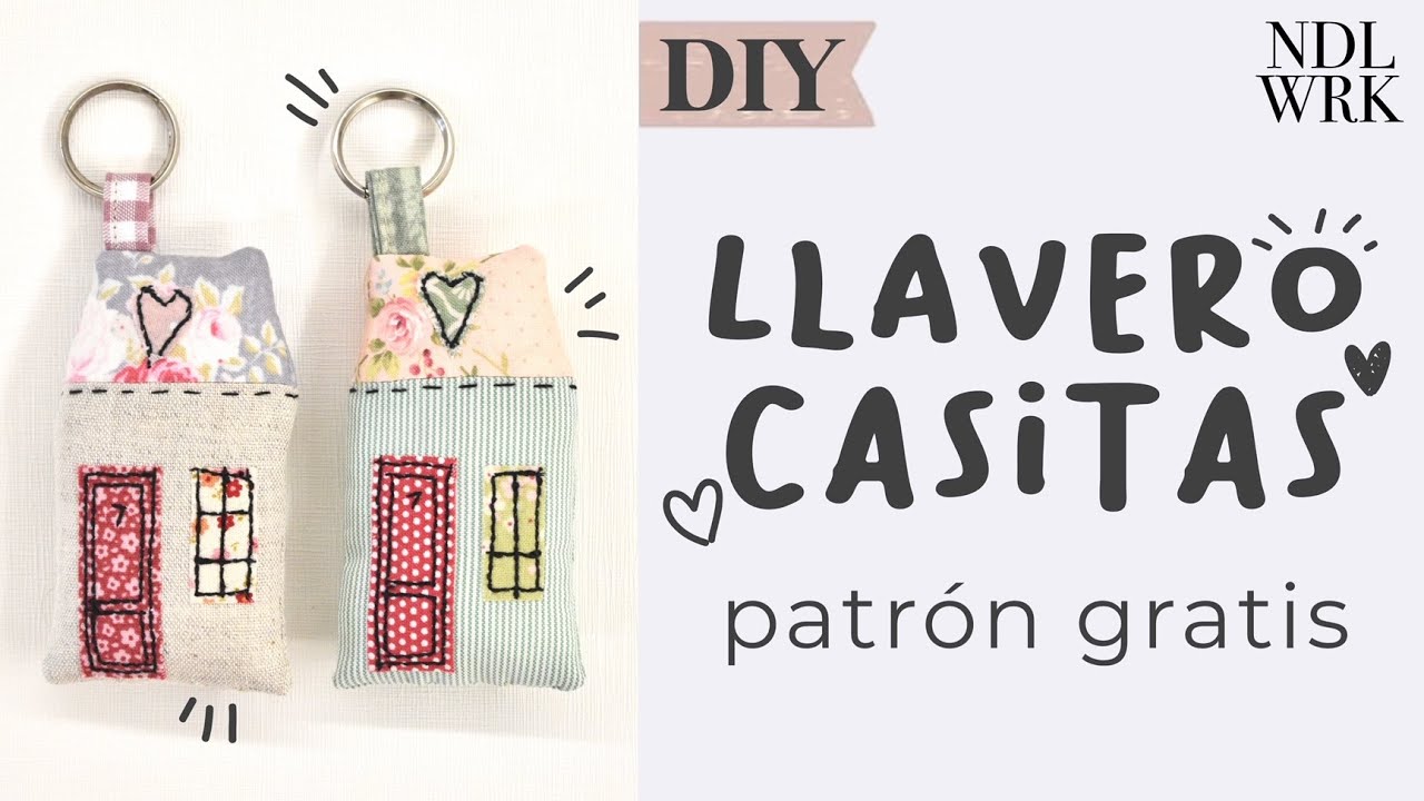 EP. 5 de Costura con Retales: Llavero DIY de Casita *Appliqué* (PATRÓN GRATIS)